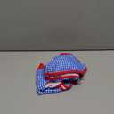 Fanuerg Women's Triangle Bikini Sets O Ring Linked Two Piece Swimsuits Floral Printed Cheeky Bathing Suit (Medium, Blue Grid)