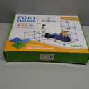 FUNbelievable! 132 Piece Fort Building Kit  Indoor Play Engineering Set with Connecting Sticks & Balls  Creative STEM Building Toys for Kids Play Spaces, Tents & Hideouts