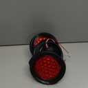 10Pcs 4 Inch Round Led Trailer Tail Lights, Red 24 LED Trailer Lights Waterproof, 4" Stop Turn Brake Led Tail Lights Sealed Flush Mount for Trucks RV Include Grommets 3-Prong Wire Plugs