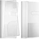4 x 2 Pcs Clear Covers for Hobonichi Weeks, 8 x 7.6 Inches Transparent Plastic Planner Cover Protector Waterproof and Dust-Proof Notebook Protective Sleeve for Weeks Accessories
