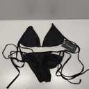 Women Two Piece Swimsuit Sexy Swimwear Halter String Triangle Bikini Sets (Black, XS)