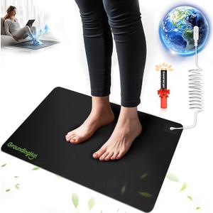 Grounding Mat for Sleep, Energy, Pain Relief, Inflammation, Balance, Wellness. Earth Connected Therapy. Indoor Grounding at Home, Office, Work, 16x23.5 Inch