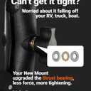 [New Version] Starlink Mini Mount (Easy-to-Tighten Heavy-Duty) Ladder Roof Rail Pole for RV Camper Boat Guardrails, with Adjustable Clamp, New Adapter ORLN'K SE