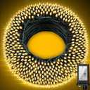 340 LED 90FT Christmas String Lights Outdoor, 12 Pro Modes and Timer Memory & Brightness, Plug in Waterproof Dark Green Wire Twinkle Light for for Xmas Yard Tree Wedding Party Decor (Warm White)