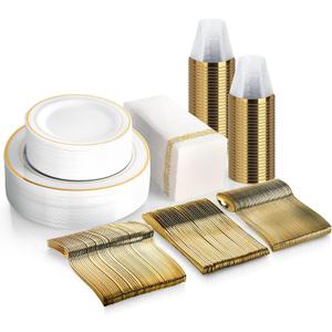 350 Piece Gold Dinnerware Set