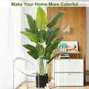 Lifelike Bird of Paradise Artificial Plant,6.6ft Faux Banana Leaf Tree with 15 Trunks - Perfect Indoor Silk Floor Plant for Home Decor in Living Room, Office, and Bedroom