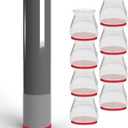 Ruby Sliders Small As Seen On TV - Premium Chair Covers Protect Hardwood & Tile Floors - Stretchable - Fits Smaller Furniture Leg Sizes & Most Shapes - Chairs Slide Noiselessly - 8 Pack