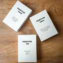 Tadome Fake Books for Decoration & Hidden Storage - Set of 3 'Positive Mind, Vibes & Life' White PU Leather Decorative Book Boxes for Coffee Table Aesthetic, Modern Bookshelf Decor Accents