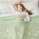 EMME Cooling Blankets for Hot Sleepers, Summer Blanket Twin/Full Size for Bed, Thin Lightweight Throw Blanket for Couch, Double-Sided Keep Body Cool, Green Cold Sheet Night Sweats (Twin(60"x 80"))