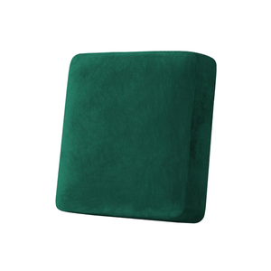 H.VERSAILTEX Velvet Stretch Couch Cushion Cover Plush Cushion Slipcover for Chair Loveseat Sofa Cushion Furniture Protector Seat Cushion Sofa Cover (3 Piece Sofa Cushion Covers, Green)