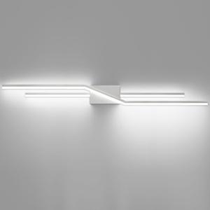 SOLFART Bathroom Vanity Lights Over Mirror 48 Inch Modern Brushed Nickel LED Bathroom Lights Dimmable Wall Light