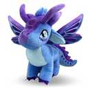 Wings Dragon Plush Toys Stuffed Animal Plushies Cute Dragon Figure Merch Present for Kids Aged 3+ (Purple)