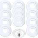 Extension Trim Ring for Recessed Fire Sprinkler Escutcheons - White Oops Ring Cover Holes Up to 5 Inches when Paired with Recessed Escutcheon - Covers Miscuts, Damaged Drywall Around Sprinkler Heads (12-Pack)