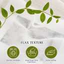 NICETOWN Semi Sheer Linen Curtains Flax Textured for Living Room, Grommet Vertical Drapes Natural Privacy Sheer Panels with Light Filter for Villa/Cottage, W52 x L84, Ivory, 1 Pair