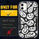 for iPhone 11 Case - Women Cute Girls Phone Cover Girly Aesthetic Unique Design Teen Kawaii Smile Heavy Duty Protective Hard Shockproof Military Grade Funda for iPhone 11