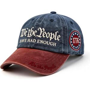250 Anniversary USA Hat We The People Have Had Enough Hat Patriotic Retro Washed Adjustable Embroidered Baseball Cap