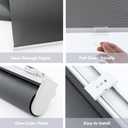 Cordless Light Filtering Roller Shades for Indoor Window,49" W x 72" H,Grey