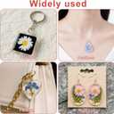 Penitue Resin Gem Molds, Multi-Purpose Silicone Molds Round Heart Teardrop Shape Resin Jewelry Making Kits for Earrings, Necklace, Pendants, Crafts