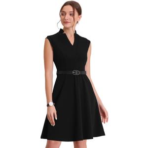 Allegra K Work Dress for Women's Fit and Flare Professional Spring 2025 Dresses