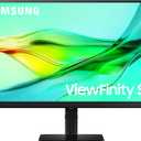 SAMSUNG 27" ViewFinity S6 (S60UD) Series QHD High Resolution Computer Monitor, 100Hz, HDR10, USB-C, Built-In LAN Port, Daisy Chain Support, Easy Setup, Height Adjustable Stand, LS27D606UANXGO, 2024
