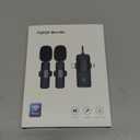 PQRQP 3 in 1 Professional Wireless Lavalier Microphone for iPhone, Android, Camera, Wireless Microphones, Mini Microphone, Crystal Clear Sound Quality for Recording, Live Streaming, Microphone Clips (Elegant Black)