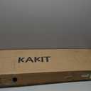 KAKIT 3 4 Bow Bimini Tops for Boats with 3 Mesh Sidewalls Rear Support Poles Boat Canopy Includes Straps Storage Boot, Dark Gray (Black)