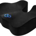 BlissTrends Seat Cushion,Thick Memory Foam Cushions for Office Chair, Car Seat, Airplane, Relieving Pressure Tailbone Sciatica Back Pain for Long Sitting Office Workers, Car Drivers 4.7in Thick Black (Large)
