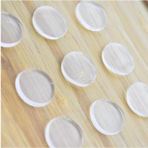 Extremely Soft Clear Glass Table Top Anti Slip Bumper Pads Non-Adhesive Rubber Spacers Dots,3mm Thickness. 20Count
