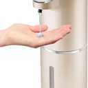 Automatic Liquid Soap Dispenser,4-Level Adjustable, Wall Mount,USB Rechargeable,12.8oz/ 380ml,Touchless Hand & Dish Soap Dispenser for Bathroom, Kitchen,Hotel, Restaurant (Champagne Gold)