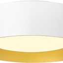 AUTELO 12" Flush Mount Ceiling Light, 5CCT LED Light Fixtures Ceiling Mount, Modern Ceiling Light with Frosted Glass in White Metal Finish for Bedroom Hallway, C3336-29 WH LED