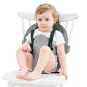 Baby Travel Essential Harness Seat, Portable Travel High Chairs for Babies/Toddlers, Baby Highchair Seat, Toddler Booster Seat for Dining Table, Baby Travel Gear Must Have