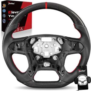 Real 3K Carbon Fiber Steering Wheel for Chevy Silverado 2014-2018