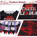 IBQ Kids Zombie Cheerleader Costume Girls Scary Halloween Costumes for Zombie Fearleader Costume (150 (11-12 Years), Purple)