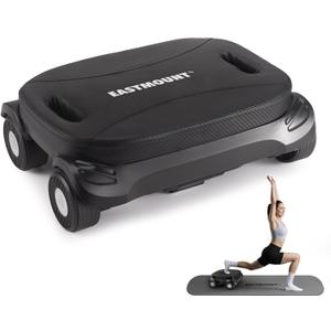 EAST MOUNT Pilates Reformer Board - Pilates Equipment Ab Roller Automatic Rebound Abdominal Wheel Home Workout Equipment for Women Core Workout (Black)