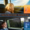 2 x XCBYT Car Window Shades for Baby, Retractable Car Window Shade for Baby, Side Window Sun Shade UV Glare and Heat Protaction (15.7"x18.5") (CL-SS-HB)