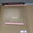 2PCS Glass Cutting Board with Silicone Grip, 80% Stronger Shatter Resistance and Slip Resistance,No Scratches/Microplastic-Free,Dishwasher Safe, Non Toxic Chopping Board for Kitchen (Pink)