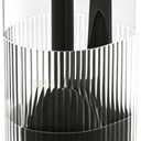 Makeup Brush Holder Organizer, 360 Rotating Makeup Brush Holder, Dustproof Waterproof Material & with 3 Compartments for Organized Storage, Dressing Tables Clear Storage Skincare Cosmetic (White)