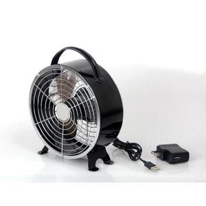 6 Inch Retro Drum Fan Black