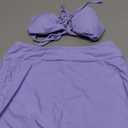 Jolefille Womens Two Piece Triangle Bikini High Waisted Swim Skirts Bathing Suit Sexy Backless Halter Top Swimsuits, Medium