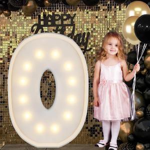 4FT Marquee Light Up Letters O, Big Marquee Letter for Baby Shower Birthday Engagement Wedding Marry Me Party Decor