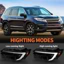 Driver Side Halogen Headlight w/DRL Compatible with 2016-2020 Pilot EX/EX-L/Touring 2017-2020 Ridgeline Headlamp 33150TG7A12 HO2502167 (Left)