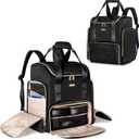 Large Makeup Backpack with 3 Clear Makeup Bags, Double Layers Professional Makeup Travel Case with Brushes Storage Section for Makeup Artists (Black)