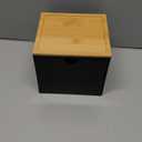 VITVITI Drawer Disposable Face Towel Holder Box, Acrylic Facial Towel Container for XL Clean Skin Club, Large Disposable Face Towels Storage with Bamboo Lid, for Bathroom, Vanity Makeup, Black