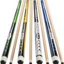Pool Cue Sticks - Pool Sticks for Adults, Short Pool Cues 48" Set of 4 Professional 15oz Billiard Queue Canada Maple Wood, for Billiard Game Bars and Home Practice (Yellow Green Black Blue)