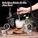 Cocktail Smoker Kit With Torch, 6 Flavors Wood Chips, Drink/Bourbon/Old Fashioned Smoker Kit, Whiskey Gifts for Men, Dad, Husband,Boss, Boyfriend (Without Butane) (Black)