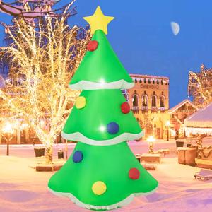 Christmas Inflatables 4 FT Outdoor Decorations, Blow up Tree Yard Decor with Bright LED, Outdoor Christmas Decorations for Yard Garden Lawn Xmas Holiday Decor (4FT Tree)
