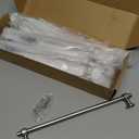 10 Pack 5 Inch Kitchen Cabinet Handles Brushed Satin Nickel Cabinet Pulls Silvery Drawer Pulls Zinc Alloy Kitchen Hardware (5'' Hole Center(128mm))