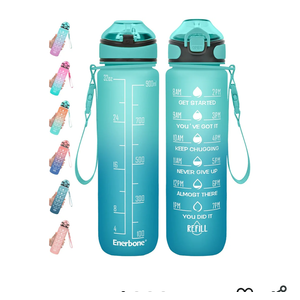 25 oz Drinking Water Bottle with Times to Drink and Straw, Motivational with Carrying Strap, Leakproof BPA & Toxic Free, Ensure You Drink Enough Water for Fitness Gym Outdoor