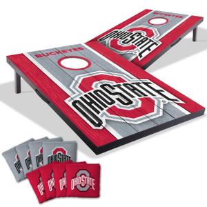 YouTheFan NCAA Ohio State Buckeyes 2' x 3' Portable Cornhole Game with Logo Bags