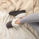 Wishcotton Women's Wool Cozy Memory Foam Winter Slippers Indoor Outdoor with Fuzzy Faux Fur Collar (9, Grey)